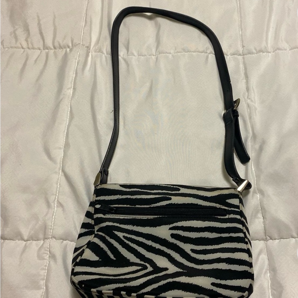 Small zebra patterned purse